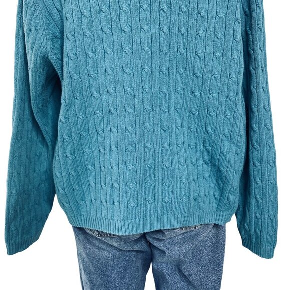Vintage St John’s Bay Teal Twist Knit Sweater - Picture 10 of 10